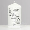 Personalised Life & Love Candle
