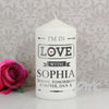 Personalised In Love With Candle