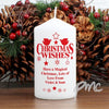 Personalised Christmas Wishes Candle