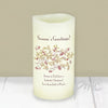 Personalised Christmas Floral LED Candle