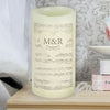 Personalised Vintage Manuscript LED Candle
