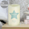 Personalised Stitch & Dot Baby Boy Nightlight LED Candle