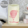 Personalised Up & Away Baby Girl Nightlight LED Candle
