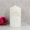 Personalised I Am Glad... Godmother Candle