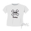 Personalised Boys Skull & Cross Bone Tshirt 5-6 years