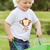 Personalised Monkey Boy Tshirt 3-4 years