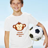Personalised Monkey Boy Tshirt 5-6 years