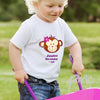 Personalised Monkey Girl Tshirt 2-3 years