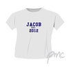 Personalised Established Blue Text Tshirt 7-8 years