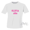 Personalised Established PinkText Tshirt 9-11 years