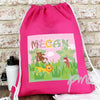 Personalised Animal Alphabet Girls Swim & Kit Bag