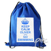 Personalised Blue Keep Calm Swim & Kit Bag