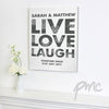 Personalised Live Love Laugh Canvas