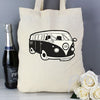 Personalised Black Campervan Cotton Bag