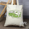Personalised Green Campervan Cotton Bag
