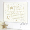 Personalised Twinkle Twinkle Typography Landscape Canvas