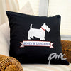 Personalised Scottie Dog Black Cushion Cover