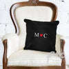 Personalised Monogram Black Cushion Cover