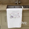 Personalised Secret Garden White Tea Towel