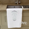Personalised Wedding Typography White Tea Towel