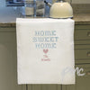 Personalised Home Sweet Home White Tea Towel