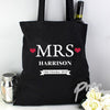 Personalised Mrs Black Cotton Bag