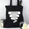 Personalised Banner Black Cotton Bag