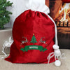 Personalised Nordic Christmas Luxury Pom Pom Sack