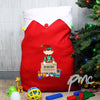 Personalised Christmas Elf Multicoloured Pom Pom Sack