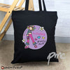 Personalised Bang on the Door Groovy Chick Black Cotton Bag