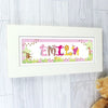 Personalised Animal Name Frame Pink