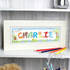 Personalised Animal Name Frame blue