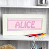 Personalised Pink Stitch Name Frame