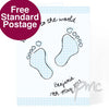 Personalised Blue Foot Print Card
