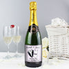 Personalised Dotty Wedding Champagne Bottle