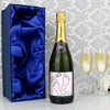Personalised Baby Footprint Pink Champagne with Gift Box