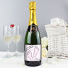 Personalised Baby Footprint Pink Champagne