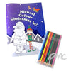 Personalised 'It's Christmas' Elf Colouring Book with Pencil Crayons