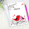 Personalised Love Birds A5 Notebook