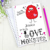 Personalised Love Monster A5 Notebook