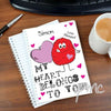 Personalised Monster Heart A5 Notebook