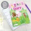 Personalised Girls Animal Alphabet A5 Diary