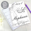 Personalised Black Swirl A5 Diary