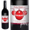 Personalised Red Wine Bauble Label