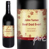 Personalised Red Wine Ivy Label