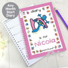 Personalised Bang On The Door Animal Alphabet Girls A5 Diary