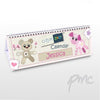Personalised Cotton Zoo Girls Desk Calendar