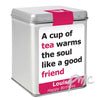 Personalised Good Friend Slogan Tea & Tin