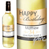 Personalised Happy Birthday White Wine