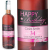 Personalised Happy Birthday Rose Wine